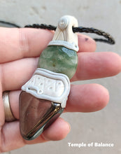 Load image into Gallery viewer, Green Aventurine Box Set - Pendant, earrings &amp; pin
