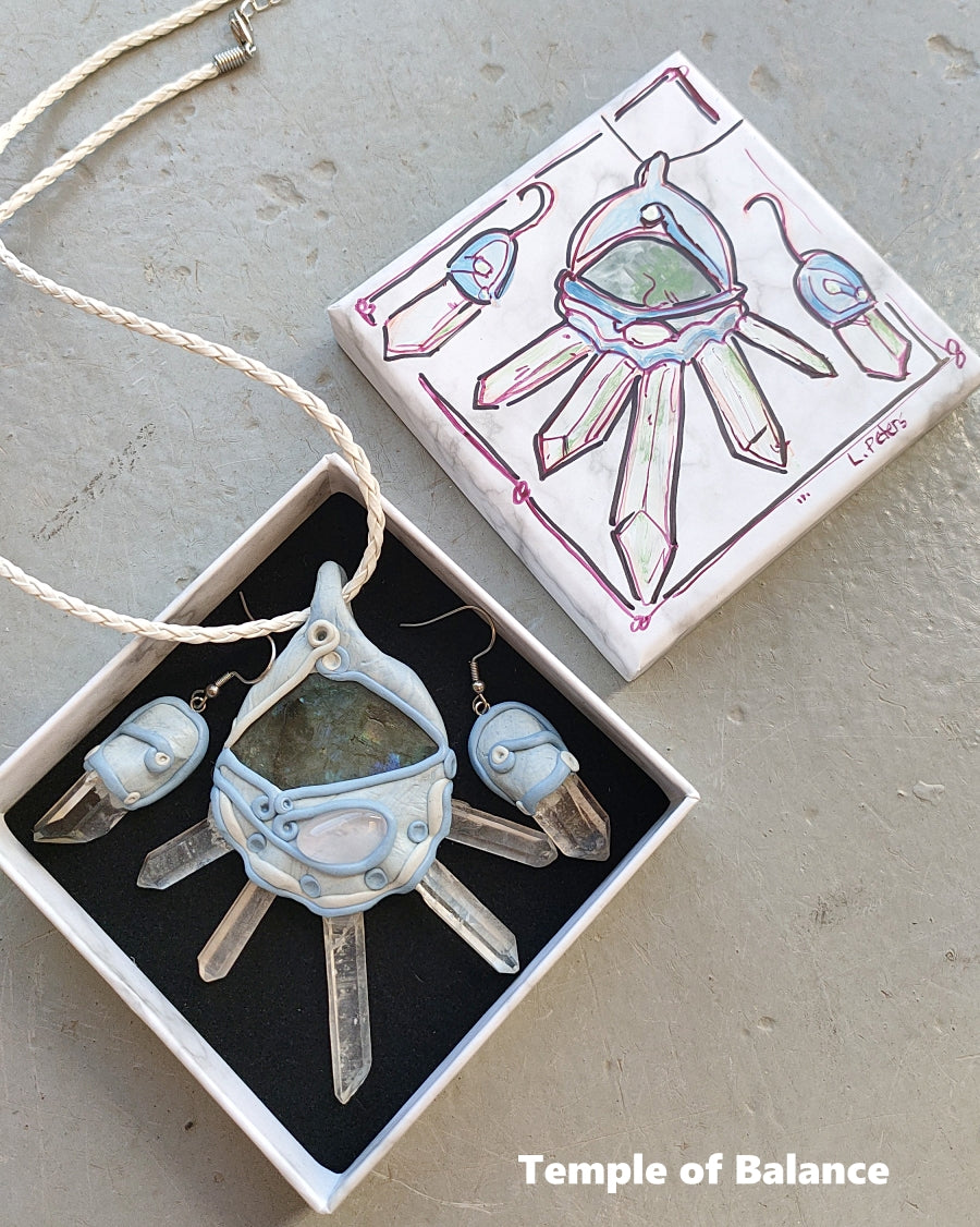 Quartz Box Set - Pendant & earrings